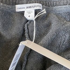 BNWT James Perse grey 100% cotton track pants.